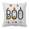Creative Halloween Happy Letters Digital Printing Short Plush Pillow Covers for Car Sofa Office Cushion Cover Home Goods