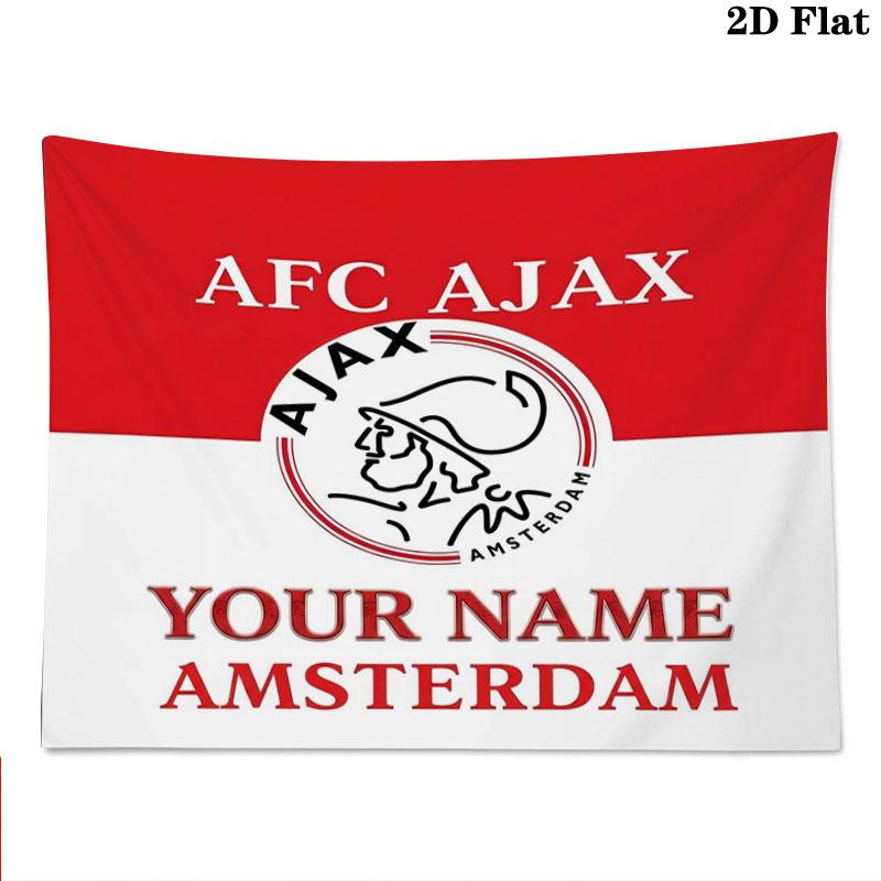 AFC Ajax Custom Name Wall Tapestry Aesthetic Wall Hanging Printed Fabric Blanket Decorative Tapestries for Bedroom Living Room Home Decor