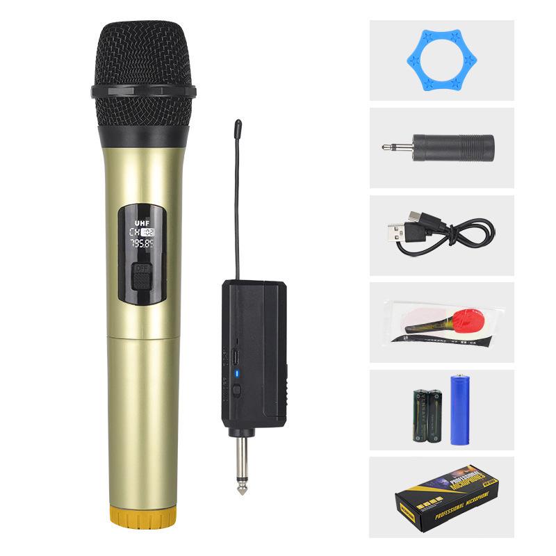 Dual Wireless Handheld Microphone & Trolley Speaker for Live Broadcasts and Home Karaoke