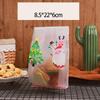 50pcs Snowman Cookie Baking Packaging Bags Candy Snack Gift Bag Xmas Tree Snowflake 2024 Christmas New Year Party Decorations