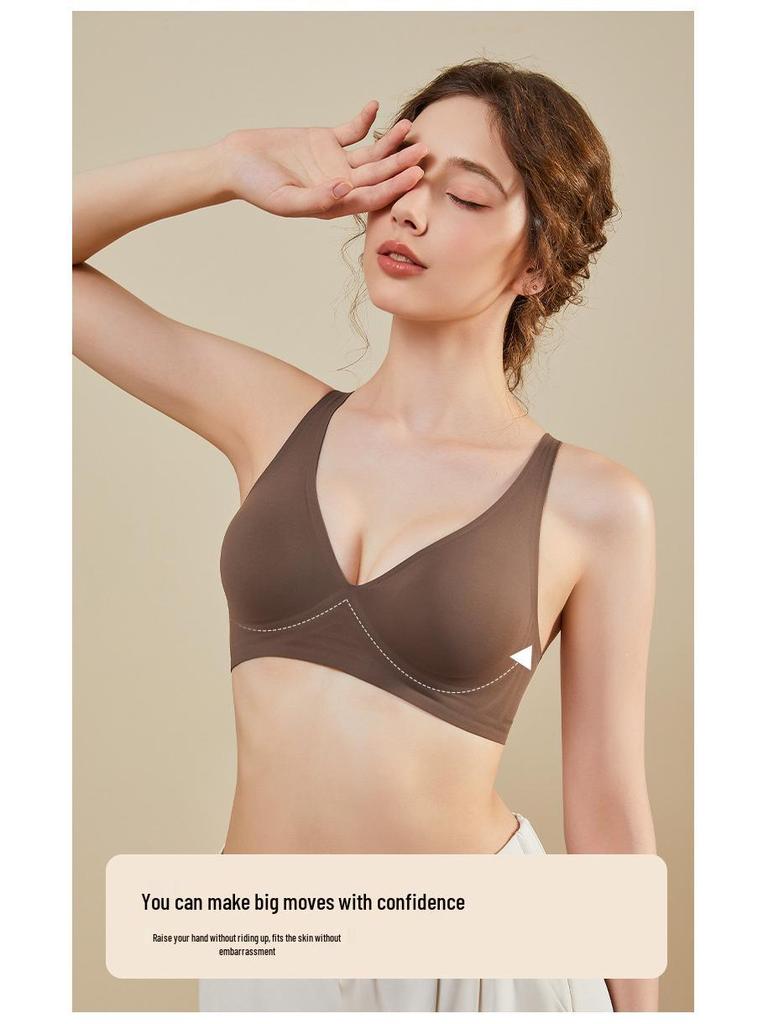Milk Skin Deep V Seamless Bra - Breathable, Wire-Free Support, Plus Size