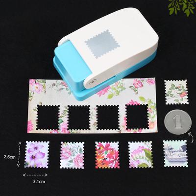 Kids Postage Stamp Border Paper Punch Easy for Scrapbooking Multipurpose Accessories Lever Action