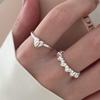 Trendy Women's Versatile Stackable Open Heart Ring - Elegant and Simple Geometric Design for Index Finger.