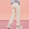 Anta Lifestyle Series Solid Color Mid Waist Cuffed Fleece Knitted Sports Pants Women Pants Duck-Down-White 962348304-1