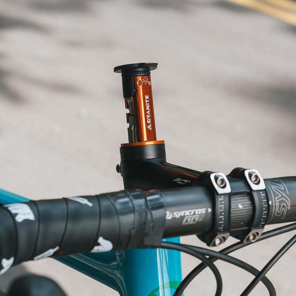 Granite Stash RCX Kit Compact bicycle tool that can be installed inside the steerer compression plug model Multi-Tool - tube, (orange)