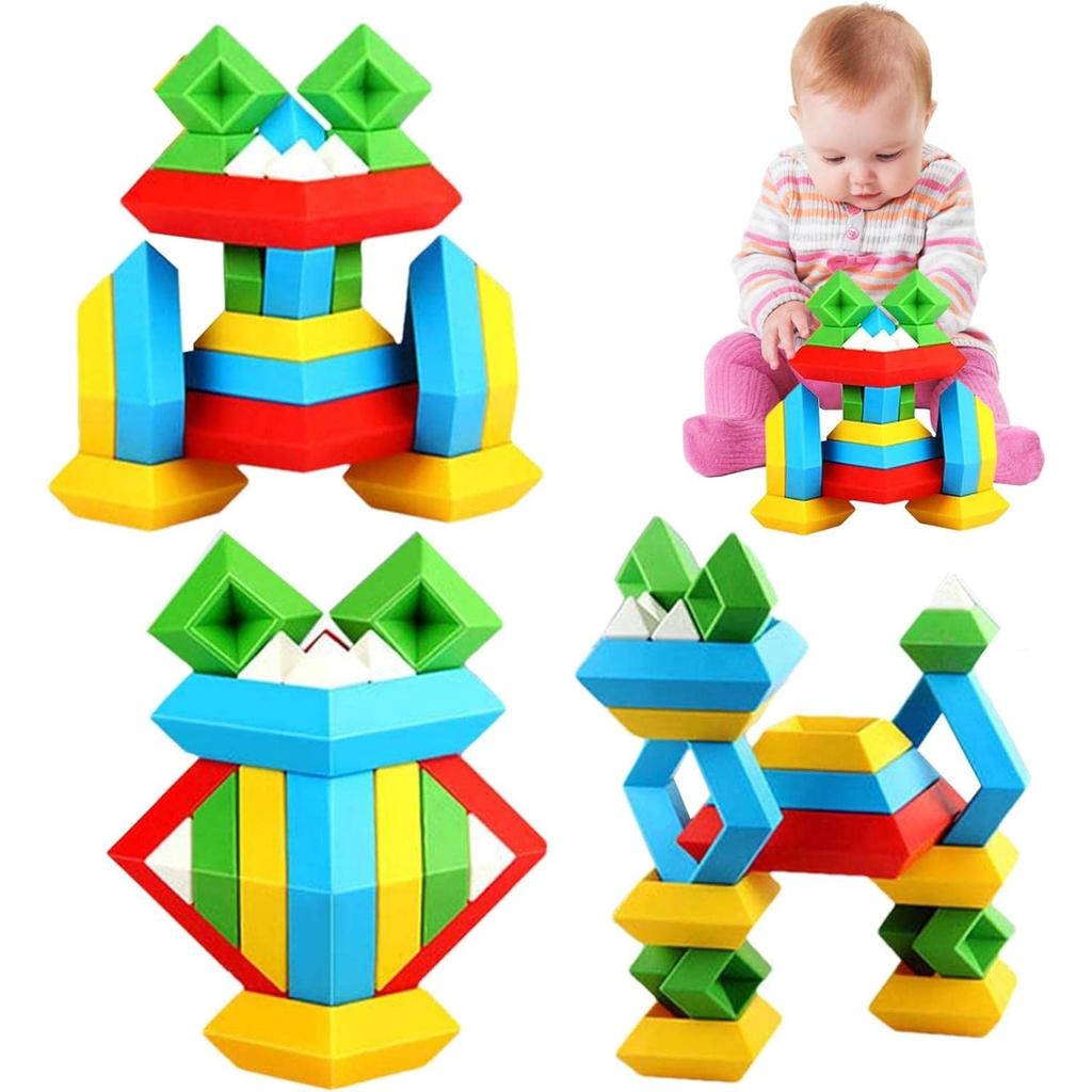 30 45 Pieces 60 15 Pyramid Building Block Blocks Toys 3d Educational Toy Stacking Blocks Creative Montessori Toy For Children Aged 1 2 3 4 5 Years