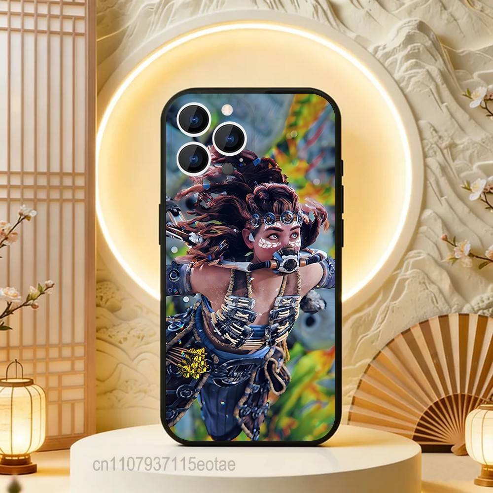 Aloy H-Horizon Z-Zero dawn Phone Case For iPhone 17,16,15,14,13,12,11,Pro,Max,Plus,E,Air,Mini Protective Black Cover