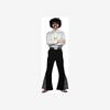 European and American 1970s Men's Classic Casual Retro Sequins Trumpet pants Performance Comprehensive Sequins Set Performance Dress.