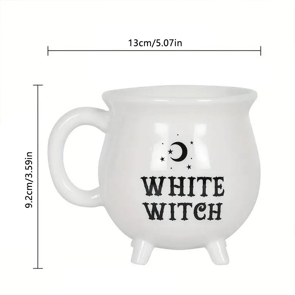 1 Stück Keramik-Kaffeetasse für Zuhause Halloween Geburtstagsfeier Hexenkessel Tasse Magisch Themengetränkegeschirr Dekor Einzigartiges Neuheitsgeschenk