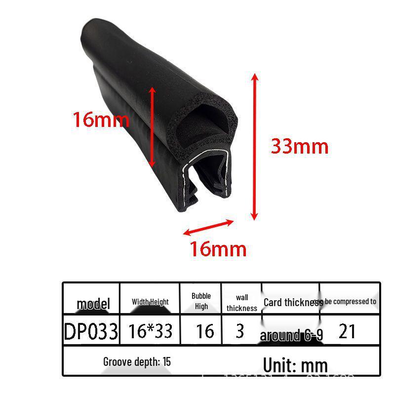 U-förmige Gummi-Schaumstoff-Dichtungsstreifen für Schränke und Autotüren