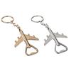 Airplane Bottle Opener Keychain Metal Aircraft Model Keychain Fun Bag Charm Novelty Bottle Opener Gift for Airplane Lovers