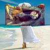 Personalized Love moon back. Beach Towel Microfiber Beach Towel Thin Absorbent for Beach Swimming Yoga Bath Sports. 0910311