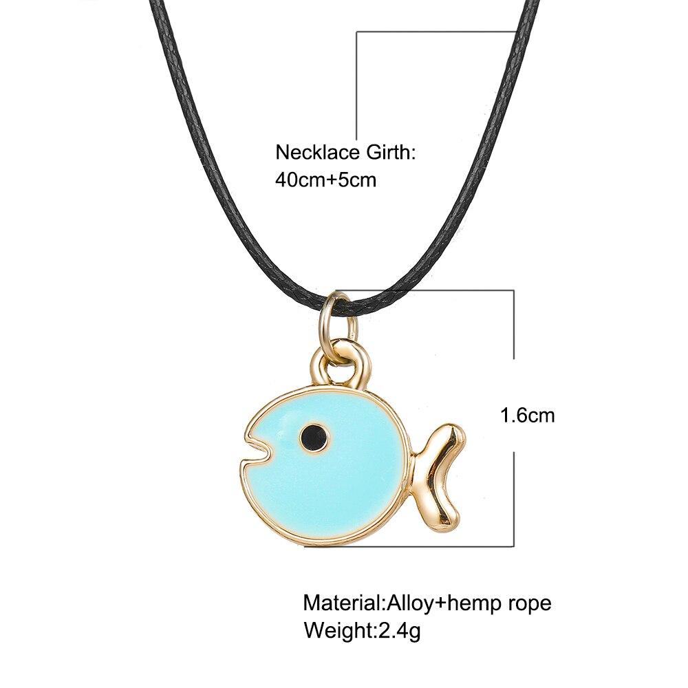 iF ME Cartoon Animal Necklaces Sweet Pendants Clock Planet Necklace For Women Girls Kids Jewelry Xmas Gifts