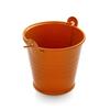 Solid Color Barrel Iron Storage Basket Simulation Mini Bucket  Outdoor