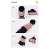 3-piece Set of Children's Hats, Scarves, Gloves, Striped Autumn and Winter Warm Wool Ball Knitted Ear Protection Hats