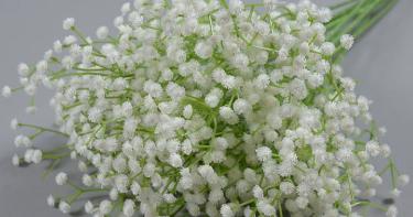 

Simulated Plastic Baby s Breath Photo Prop Bouquet One Size білий