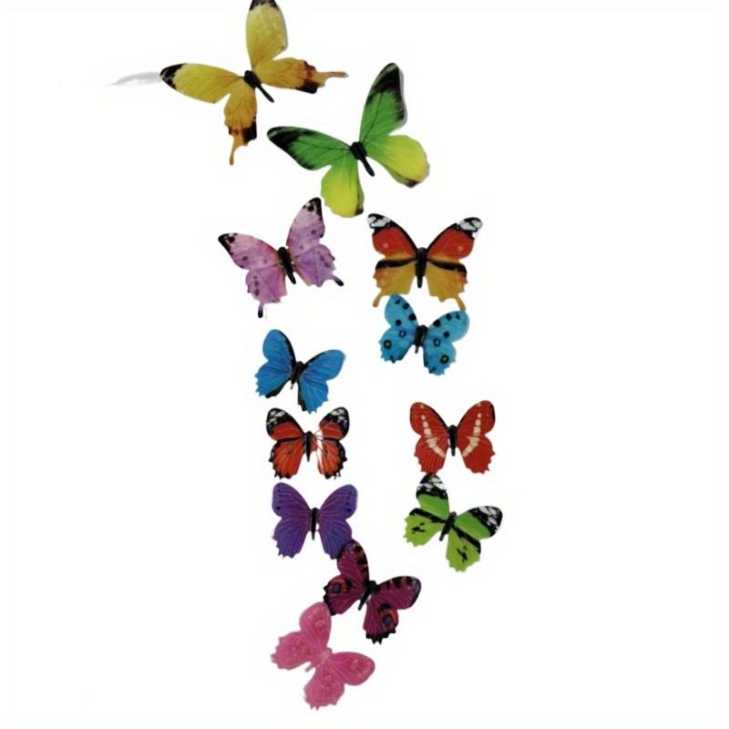 12PCS luminous butterfly wall sticker modern style 3D luminous sticker home decoration sticker