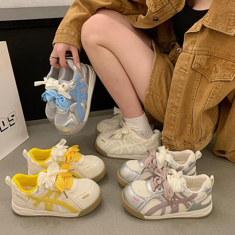 Versatile Breathable White Shoes Women's 2025 Summer New Mesh Training Shoes Ins Retro Forrest Gump Sports Board Shoes