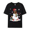 Funny Snowman Rottweiler Dog Santa Tshirt Black Cotton Tops  Tees Gift Cheap Custom T Shirt Brand Clothing