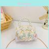Childrens Cute Princess Crossbody Bag With Artificial Pearl Decoration And Embroidery Design For Daily Use