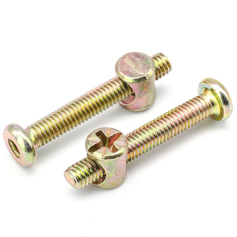 82-Piece Zinc-Plated Hex Head Furniture Screw and Hammer Nut Set