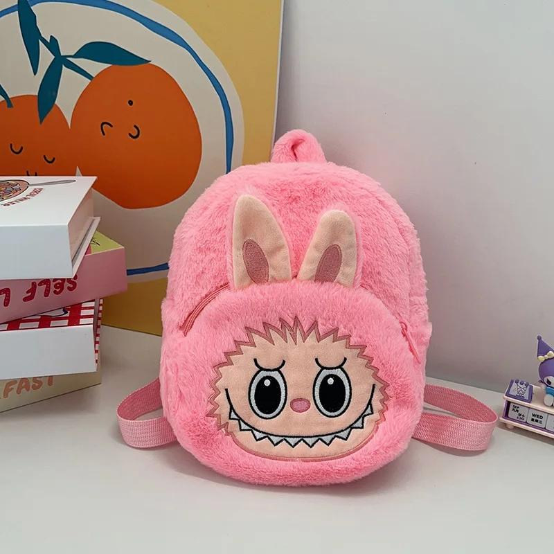 1Pc Cartoon Figure Labubu Backpack Bags Children School Bags Kawaii Labubu Bag Zimomo Schoolbag Girls Boys Outdoors Storage Bag Gift