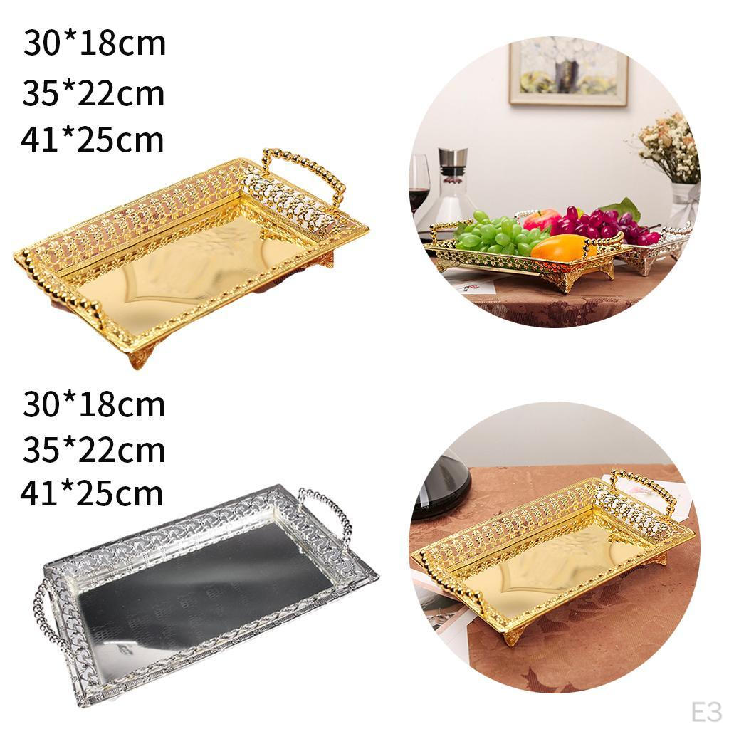 Fruit Plate Court Food Serving Tray Bar Alloy Dinnerware,Hotel Platter Party