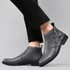 Alleskombinierbare Marken-Retro-Businessschuhe Bequeme Herren-Stiefeletten Warme Winter-High-Top-Schuhe Echtes Leder Herren-Chelsea-Boots