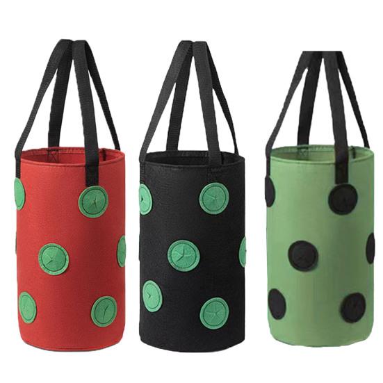 Planting Bag with 13 Holes Not Easy to Deform Breathable Hanging Type Reusable Multifunction Non-woven Fabric