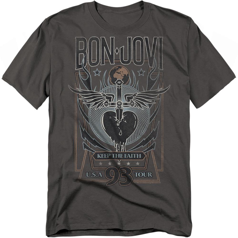 Bon Jovi Unisex Adult Keep The Faith T-Shirt