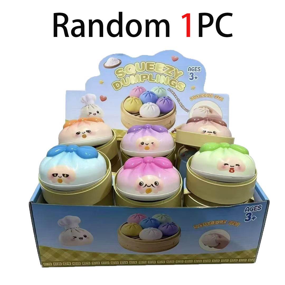 

New expression baozi slow rebound kneading music simulation food toy decompression toy soft and cute kneading healing toy