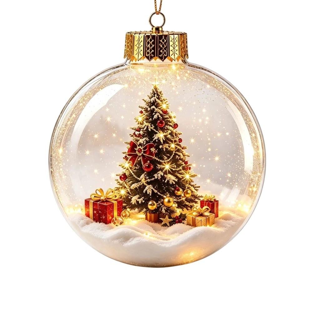 Acrylic Xmas Tree Pendants Pre-Lit Holiday Ornament Ball NEW Party Ornament Home Decor