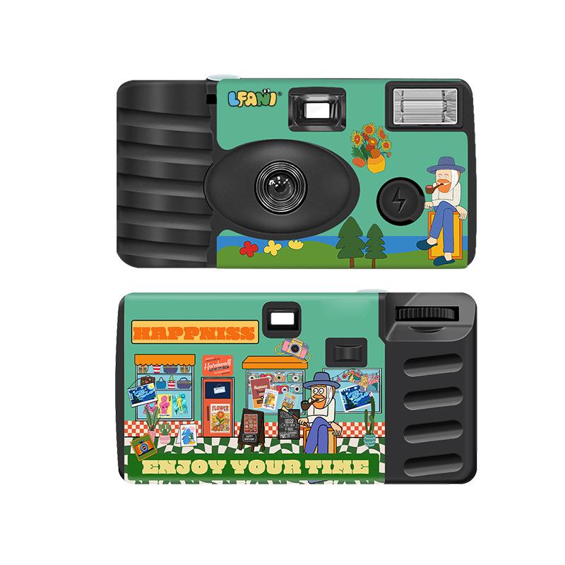 In-stock Disposable Film Cameras: Illustrated Designs, Various Styles, Bulk Available