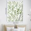 VIKAMA Green Leaf Tapestry Watercolor Plants Natural And Fresh Style Bedroom Living Room Background Wall Home Decoration