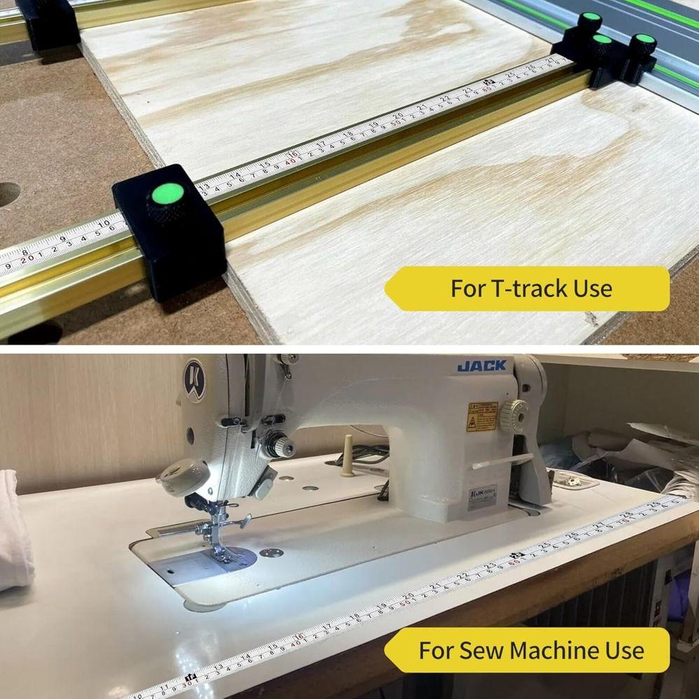 Self-Adhesive Metal Tape Measure Imperial and Metric Scales Left-Right Reading Ruler  Woodworking