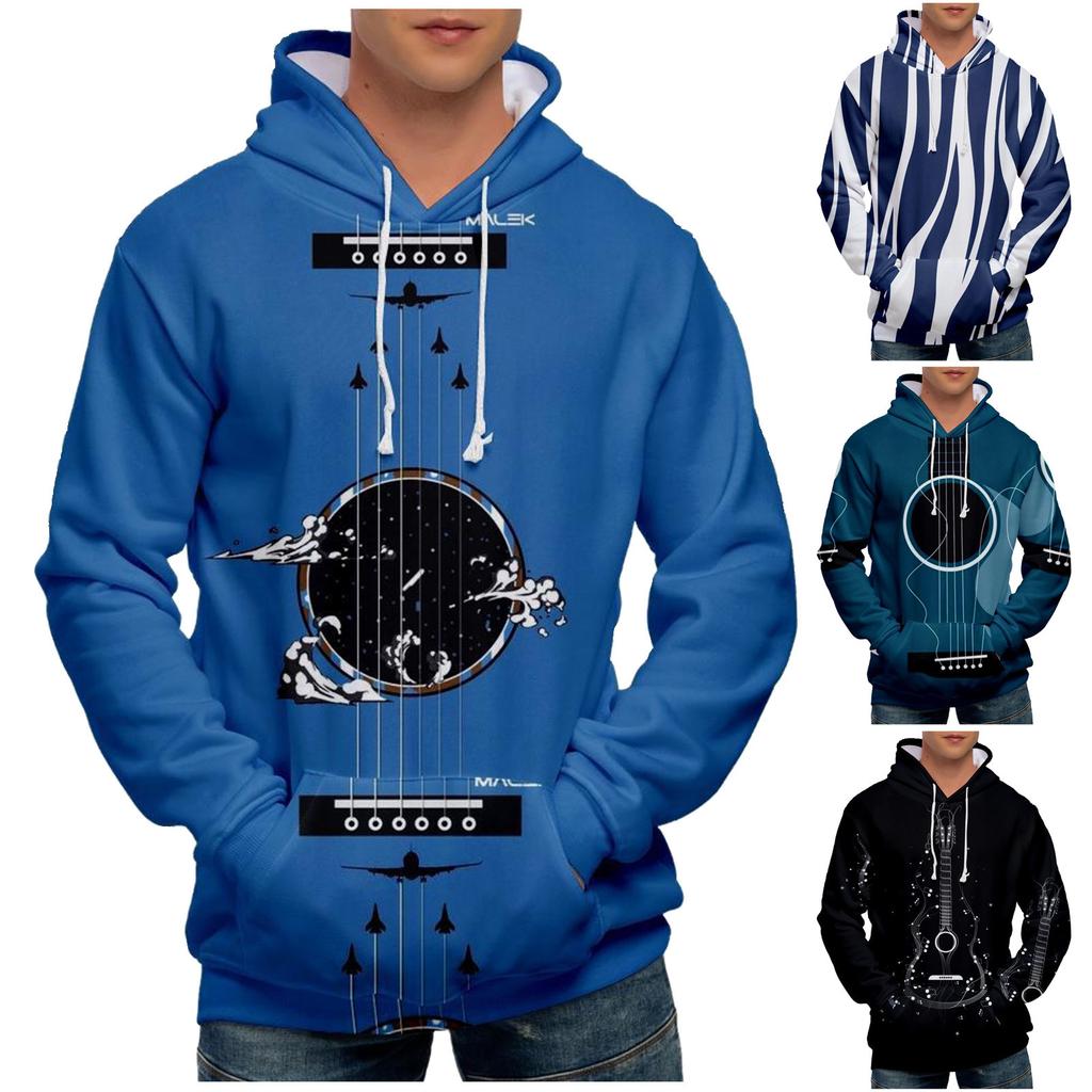 Motetrykk Løs Langermet hettegenser for menn og kvinner