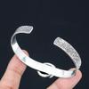 American Dichroic Glass Gemstone 925 Silver Birthday Sister Boho Bangle Bracelet