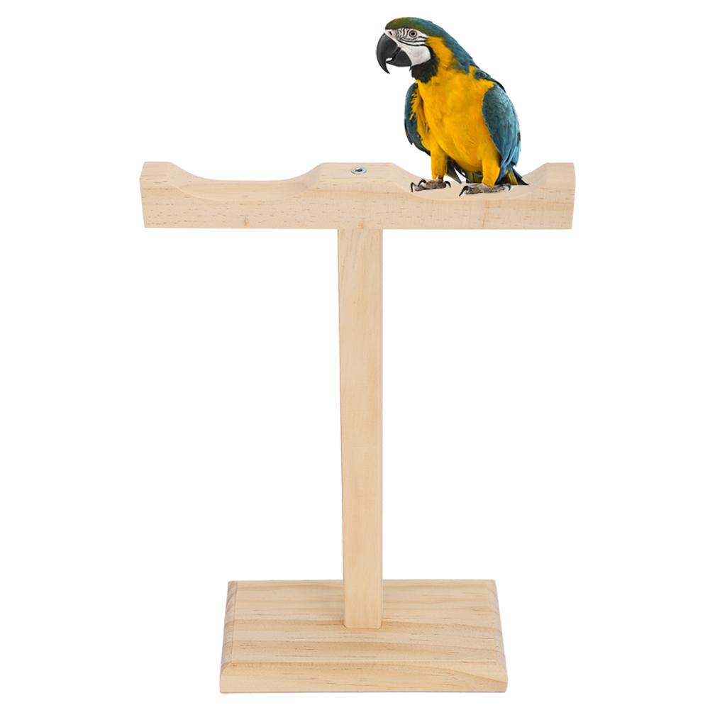Parrots Standing Frame Birds Firm Wooden Training Rod Supplies for Play Exercise