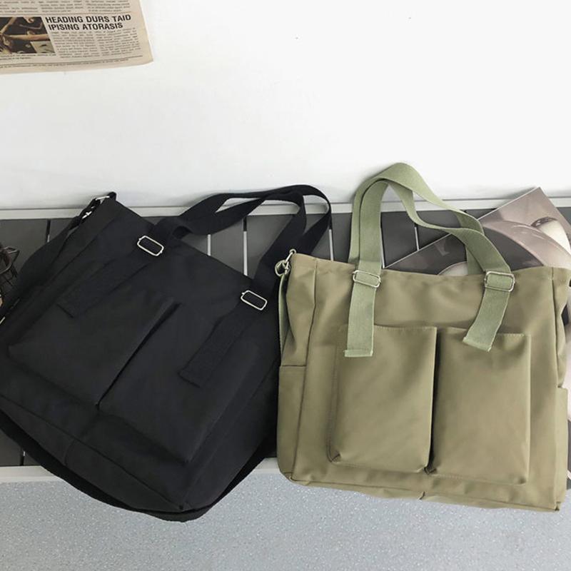 Female Simple Shoppers Bags Fashion Zipper Oxford Shoulder Handbags Waterproof Large Capacity Women's Brand Crossbody Tote Bags