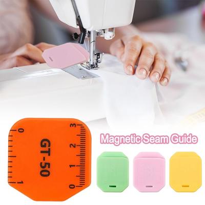 Anti-Slip Grip Sewing Magnetic Seam Guide Locking with Scale Magnetic Seam Guide Anti-Curling DIY Crafts