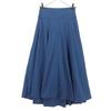 ATON Made In Japan Mimole Length Pleated Skirt Blue Women Used