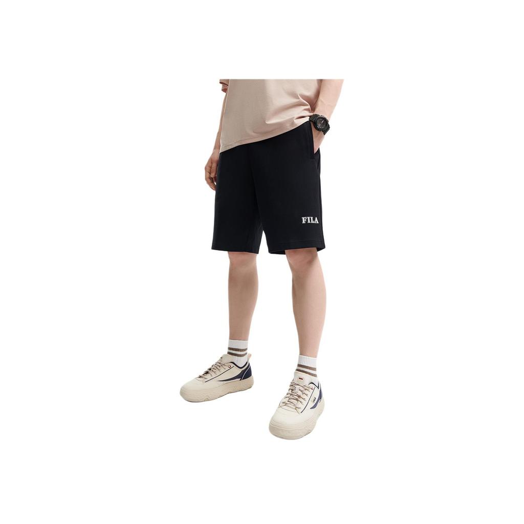 Fila Fleece Solid Color Loose Casual Shorts Men Shorts Black F51M429601F-BK