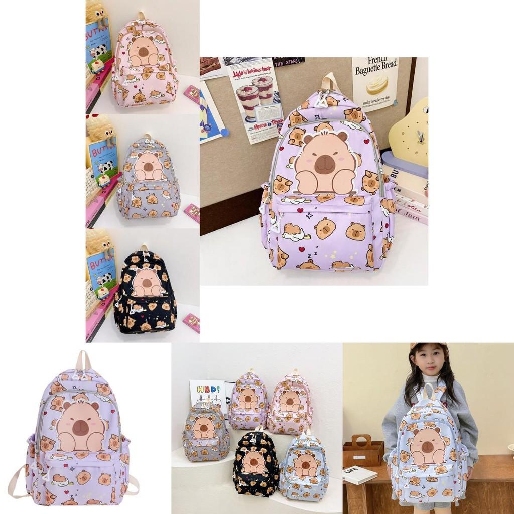 Cute And Playful Nylon Kids Backpack With Fun Animal Prints Perfect For School And Everyday Use