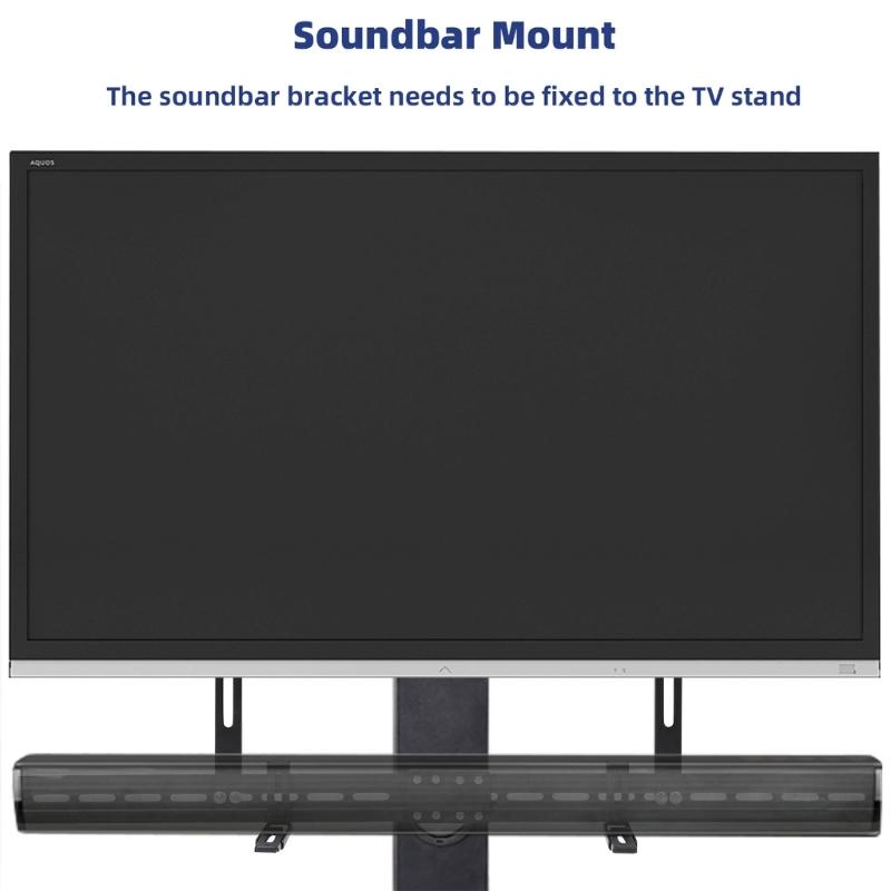 Adjustable TV Soundbar Bracket Made Of Steel for VESA 800x400mm TVs Easy Installation Mounting Bracket Heavy Duty