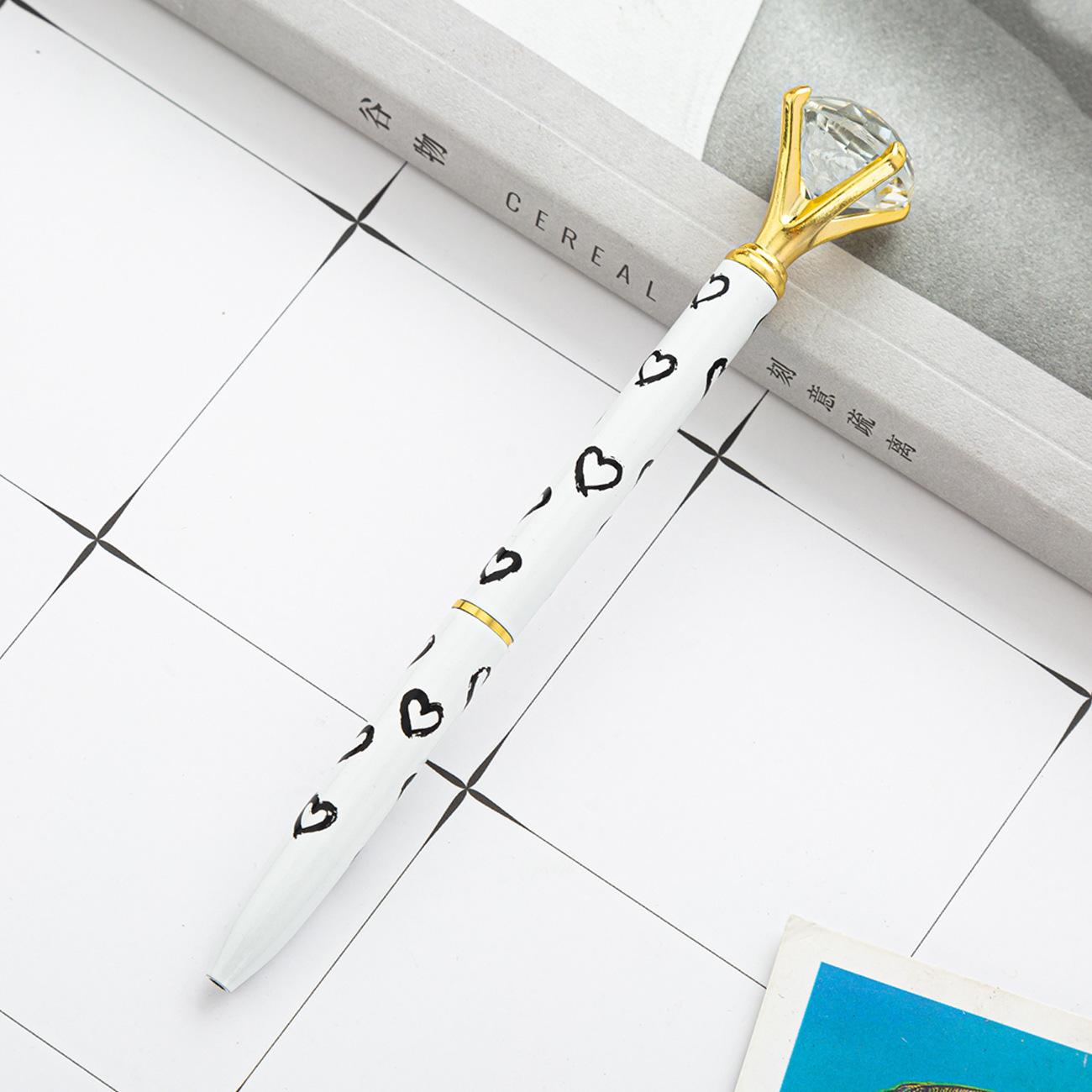 

Кулькова ручка 1 шт. Шкільні канцелярські товари. Весільні канцтовари. Кришталь. Алмаз. Метал. Рожеве золото. Розкішне обертання. Ink Color:Black