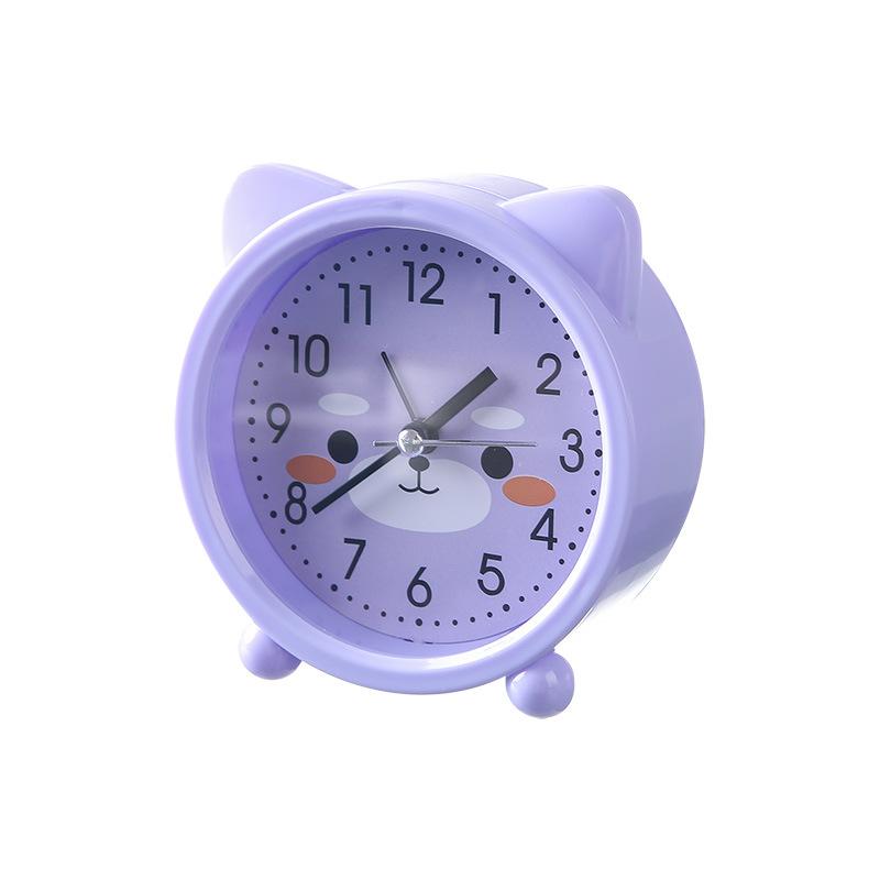Alarm Clock Student Children Simple Stylish Silent Bedside Bedroom Wake Up Clock Cute Cartoon Clock Desk Gift