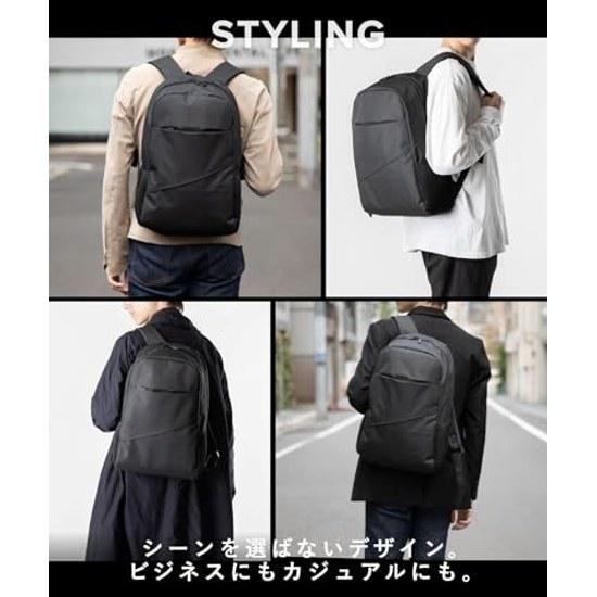 UNKNOWNCo. Backpack Men PC Storage Business Lightweight Large Capacity Commuting School Casual Japan Design Black