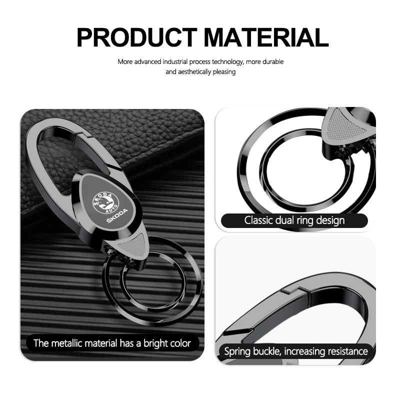 Car Logo Keychain Keyring Key Ring Chain Auto Decoration Accessories For Skoda Kodiaq Fabia Kamiq Karoq Octavia 2 3 Rapid Scala usbn43