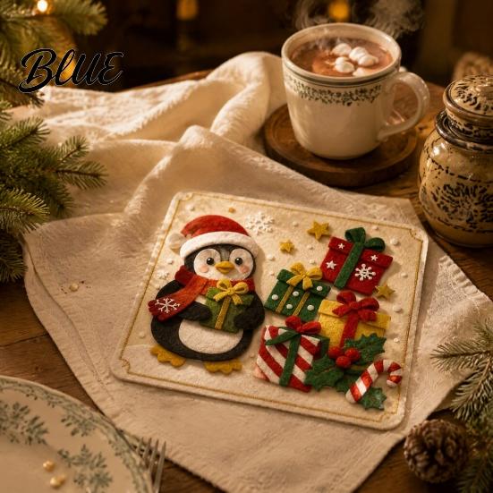 Christmas Stocking Fillers DIY Felt Craft Kit Santa Snowman Sticker Art Gnome Tree Displays Wreath Peel And Stick Kit for Teens Holiday Party