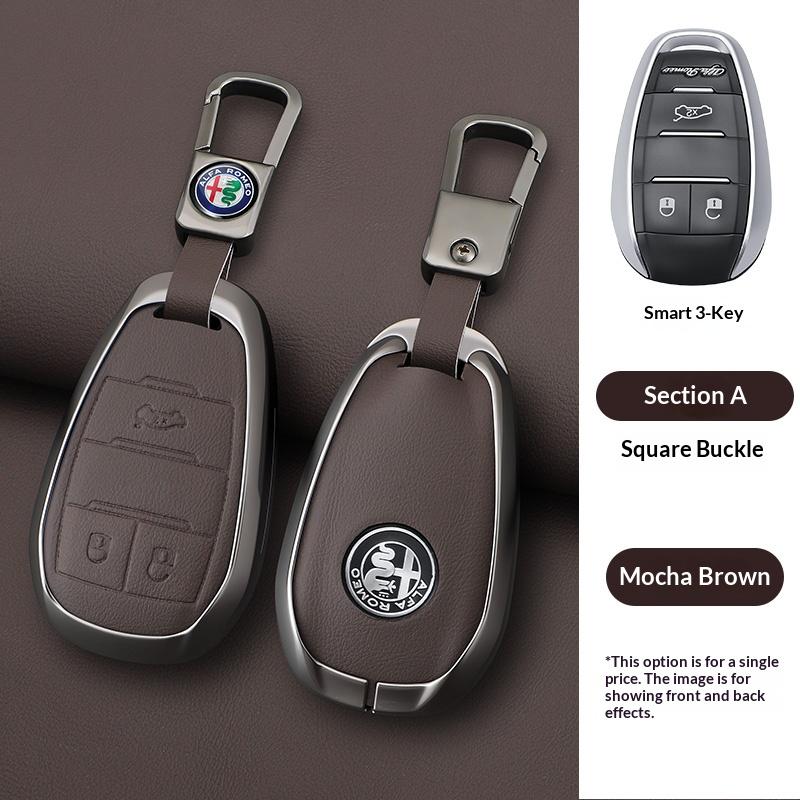 Car Remote Key Case Cover Shell Protector Keyless For Alfa Romeo Giulia 2015 +Stelvio 2016+ Spider Etcetera Car Key Bag Keychain wnp522